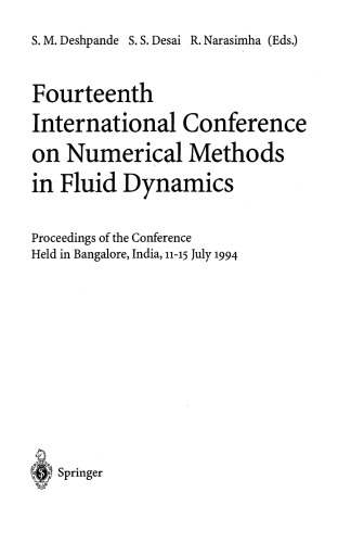 Fourteenth International Conference on Numerical Methods in Fluid Dynamics: Proceedings of the Conference Held in Bangalore, India, 11–15 July 1994