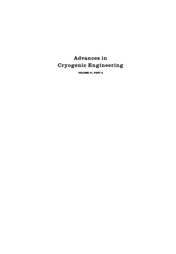 Advances in Cryogenic Engineering: Part A