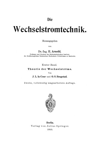 Theorie der Wechselströme