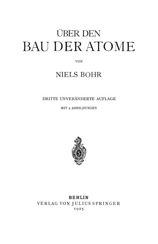Über den Bau der Atome