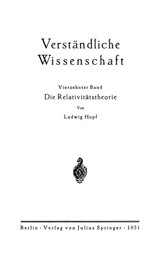 Die Relativitätstheorie