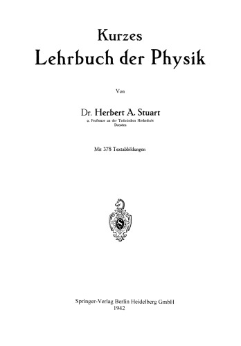 Kurzes Lehrbuch der Physik
