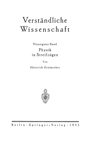 Physik in Streifzügen