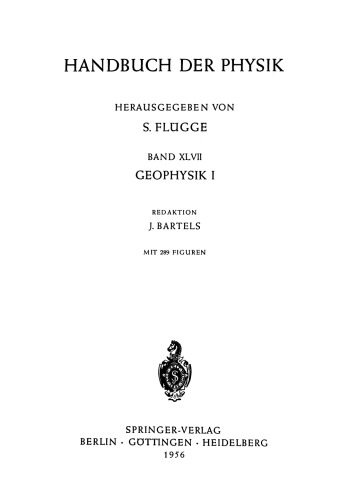 Geophysik I / Geophysics I