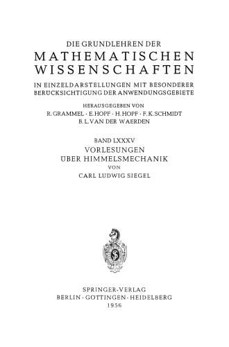 Vorlesungen über Himmelsmechanik