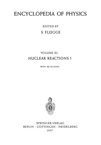 Nuclear Reactions I / Kernreaktionen I