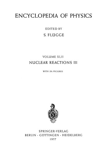 Kernreaktionen III / Nuclear Reactions III
