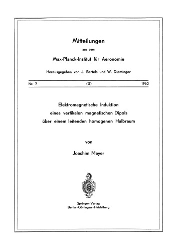 Elektromagnetische Induktion eines vertikalen magnetischen Dipols über einem leitenden homogenen Halbraum