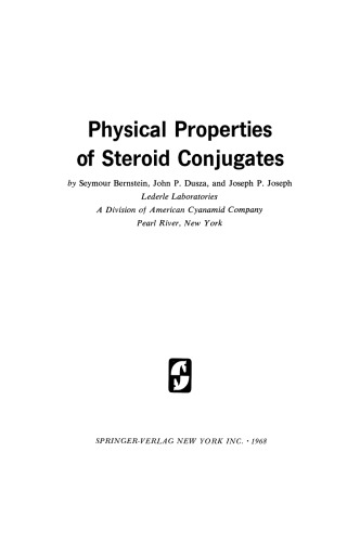 Physical Properties of Steroid Conjugates