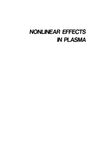 Nonlinear Effects in Plasma