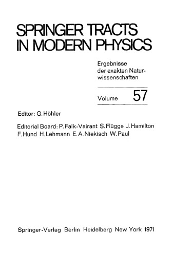 Strong Interaction Physics: Heidelberg-Karlsruhe International Summer Institute in Theoretical Physics (1970)