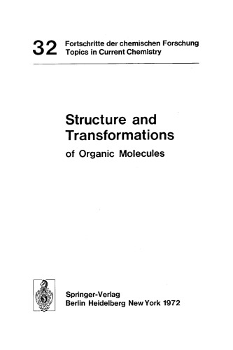 Structure and Transformations of Organic Molecules