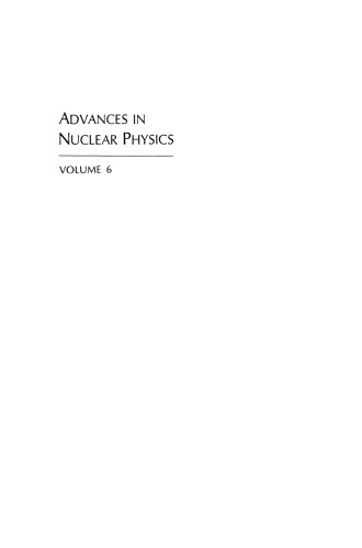 Advances in Nuclear Physics: Volume 6