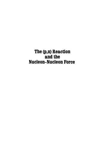 The (p,n) Reaction and the Nucleon-Nucleon Force
