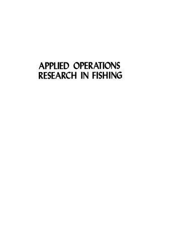 Applied Operations Research in Fishing