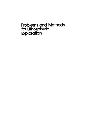 Problems and Methods for Lithospheric Exploration