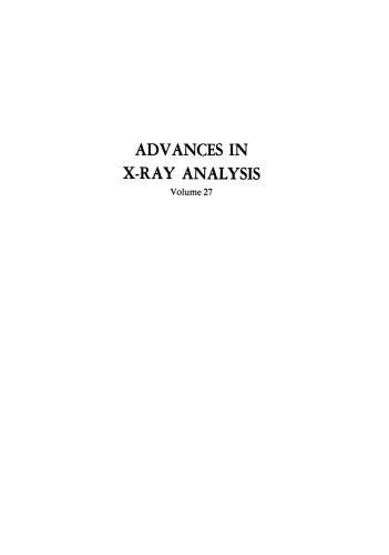 Advances in X-Ray Analysis: Volume 27