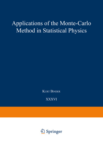 Applications of the Monte Carlo Method in Statistical Physics