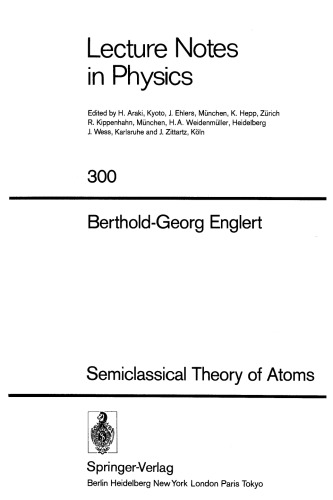 Semiclassical Theory of Atoms