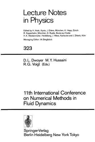 11th International Conference on Numerical Methods in Fluid Dynamics