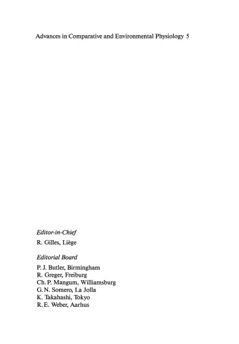 Advances in Comparative and Environmental Physiology