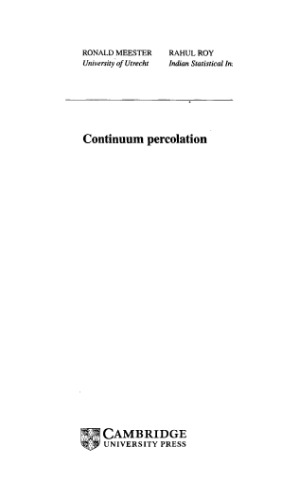 Continuum percolation