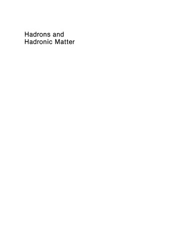 Hadrons and Hadronic Matter