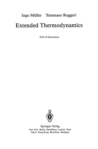 Extended Thermodynamics