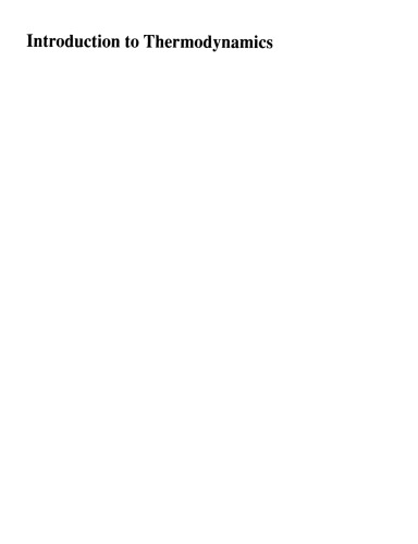 Introduction to Thermodynamics