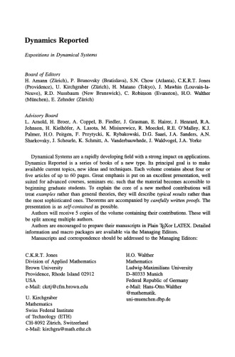 Dynamics Reported: Expositions in Dynamical Systems