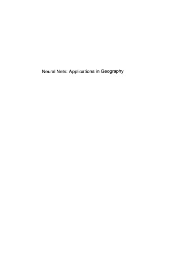 Neural Nets: Applications in Geography