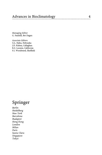 Advances in Bioclimatology_4