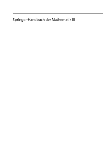 Springer-Handbuch der Mathematik III: Begründet von I.N. Bronstein und K.A. Semendjaew Weitergeführt von G. Grosche, V. Ziegler und D. Ziegler Herausgegeben von E. Zeidler