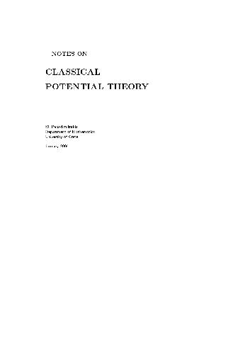 Notes on classical potential theory