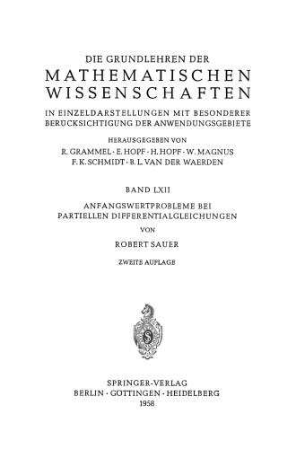 Anfangswertprobleme bei Partiellen Differentialgleichungen