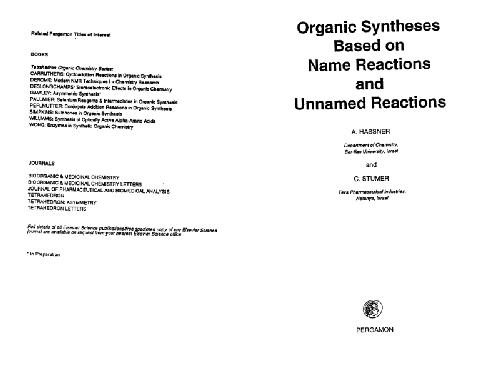 Organic Syntheses Bsaed on Name Reactions and Unnamed Reaction
