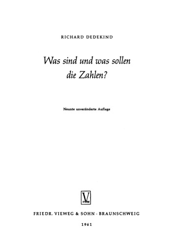 Was sind und was sollen die Zahlen?