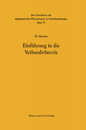 Einführung in die Verbandstheorie
