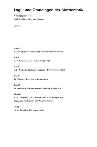Boolesche Algebra und ihre Anwendungen