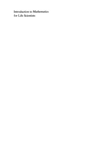 Introduction to Mathematics for Life Scientists