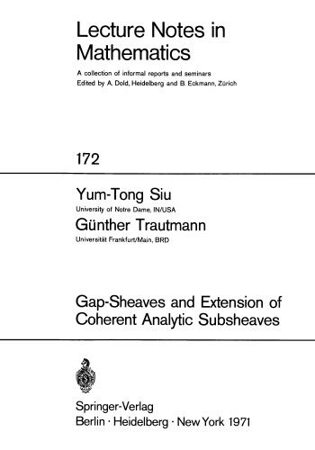 Gap-Sheaves and Estension of Coherent Analytic Subsheaves