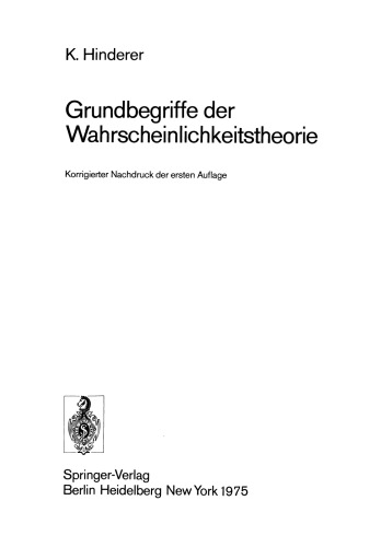 Grundbegriffe der Wahrscheinlichkeitstheorie