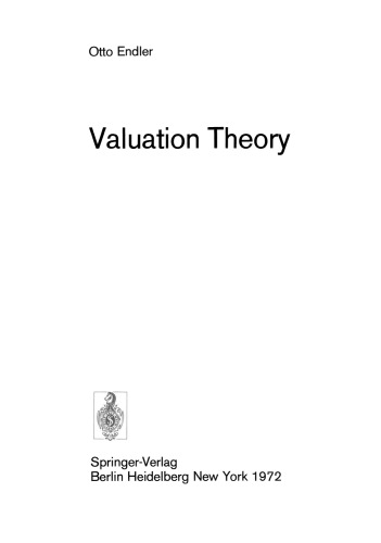 Valuation Theory