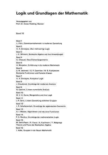 Gruppen in der Neuen Mathematik: Eine elementare Einführung in die Theorie mathematischer Gruppen an Hand einfacher Beispiele