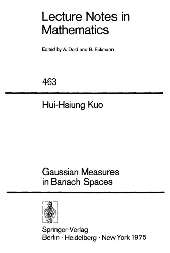 Gaussian Measures in Banach Spaces
