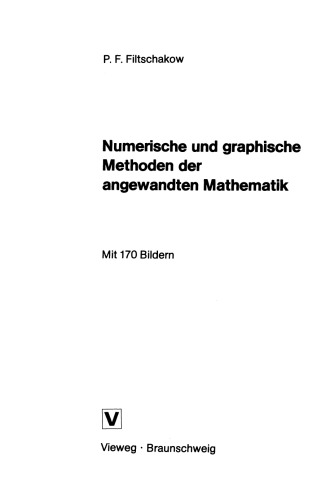 Numerische und graphische Methoden der angewandten Mathematik