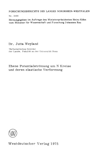 Ebene Potentialströmung um N Kreise und deren elastische Verformung