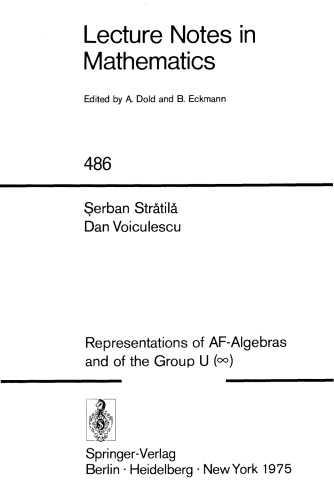 Representations of AF-Algebras and of the Group U (∞)