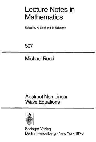 Abstract Non Linear Wave Equations