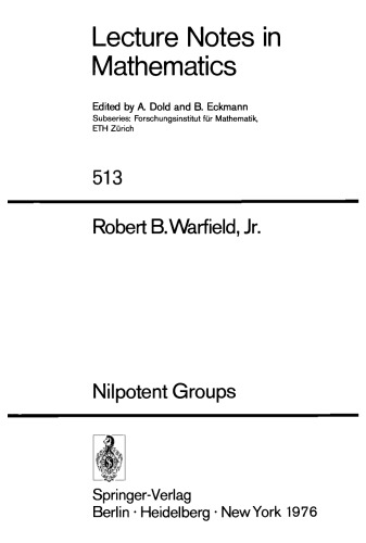 Nilpotent Groups
